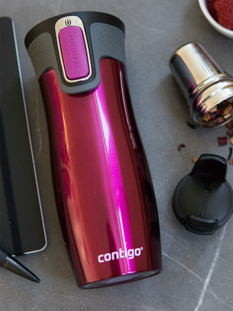 Kubek termiczny Contigo 470ml stalowy, purpurowy