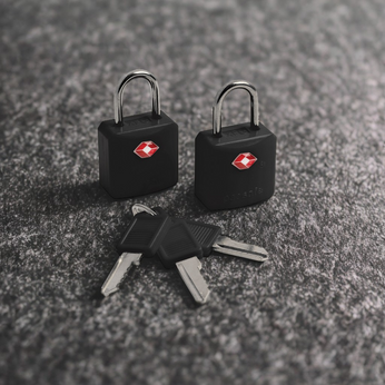 Luggage padlock with TSA Pacsafe Prosafe 620 system - 2 pcs. - black
