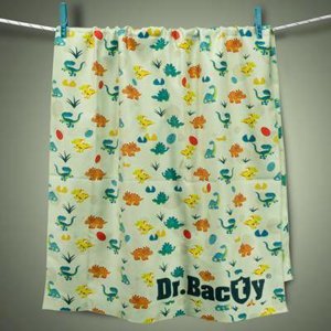 Children's fast-drying double-sided antibacterial towel Dr.Bacty 60x130 - dinosaurs