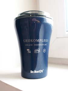 Coffee thermal mug with ceramic coating Dr.Bacty Apollo 227 ml - navy blue