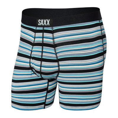 Comfortable men's boxer briefs SAXX ULTRA Boxer Brief Fly stripes - blue.
