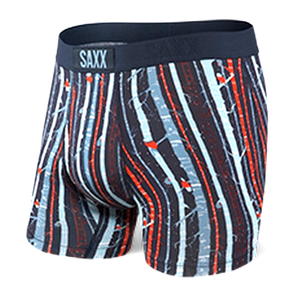 Comfortable men's boxer briefs SAXX ULTRA Boxer Brief Fly with fancy lines - black.