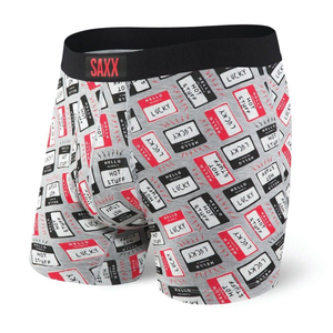Comfortable men's boxer briefs SAXX ULTRA Boxer Brief Fly with name tags - gray.