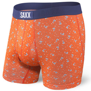 Comfortable men's boxer shorts SAXX ULTRA Boxer Bref Fly in palm - orange.
