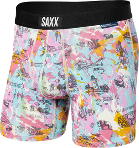 Men's quick-drying SAXX VIBE Boxer Brief - National Parks - pink.