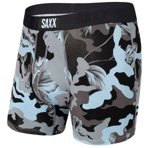 Men's quick-drying SAXX VIBE Boxer Briefs - camouflage blue.