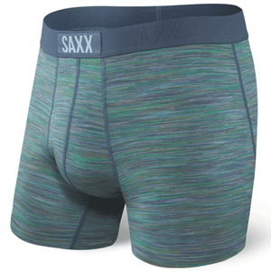 Men's quick-drying SAXX VIBE Boxer Briefs - cosmic melange green.