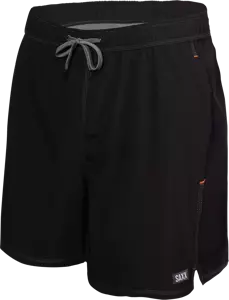 Men's swim shorts with 2-in-1 pockets SAXX OH BUOY 2-in-1 shorts - black.