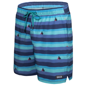 Men's swim shorts with 2-in-1 pockets SAXX OH BUOY - seaside dawn - blue.