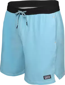 Men's swim shorts with 2-in-1 pockets SAXX OH BUOY - short - blue.