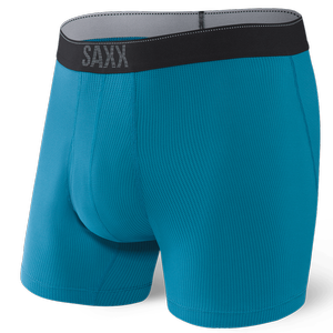Men's trekking / sport boxer briefs with fly SAXX QUEST Boxer Brief Fly - blue.