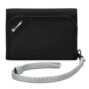Pacsafe RFIDsafe anti-theft RFID blocking tri-fold wallet - black