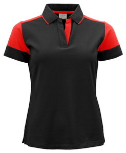 Prime Polo Lady polo shirt by Printer - Black - Red.