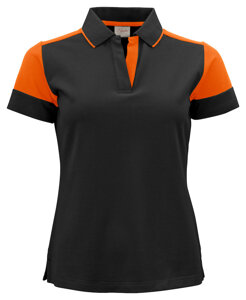 Prime Polo Lady polo shirt by Printer - Black - orange.