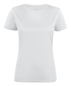 Sporty women's T-shirt Run T-Shirt Woman by Printer Red - White.