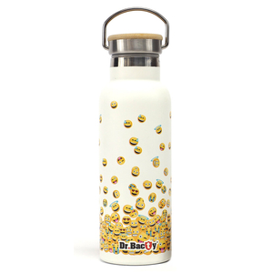 Steel thermal bottle Dr. Bacty Emoticons - white