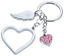 TROIKA keychain love is in the air - silver.