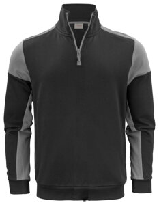 Two-tone Half Zip Prime Halfzip Sweater by Printer brand - Black - Grey.