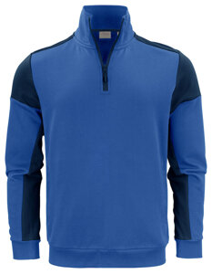 Two-tone Half Zip Prime Halfzip Sweater by Printer brand - Blue - Navy Blue.