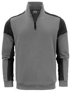 Two-tone Half Zip Prime Halfzip Sweater by Printer brand - Gray - Black.