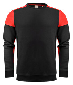 Two-tone Prime Crewneck sweatshirt by Printer brand - Black - Red.