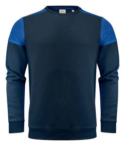 Two-tone Prime Crewneck sweatshirt by Printer brand - Navy blue - light blue.