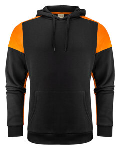Two-tone Prime Hoodie sweatshirt by Printer brand - Black - orange.