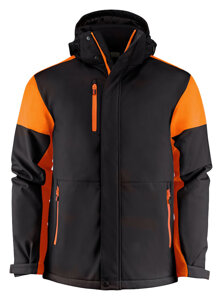 Two-tone insulated softshell Prime Padded Softshell by Printer - Black - orange.