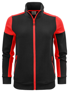 Unzippable Prime Sweatvest Lady sweatshirt by Printer - Black - Red.