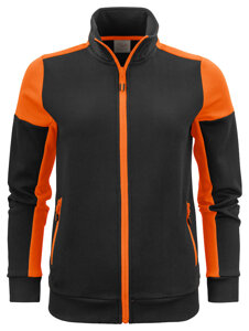Unzippable Prime Sweatvest Lady sweatshirt by Printer brand - Black - Orange.
