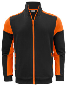 Unzippable Prime Sweatvest hoodie by Printer brand - Black - Orange.