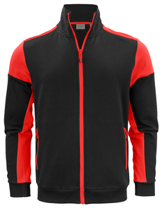 Unzippable Prime Sweatvest hoodie by Printer brand - Black - Red.