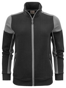 Unzippable sweatshirt Prime Sweatvest Lady by Printer - Black - Grey.