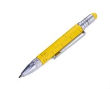 multifunctional ballpoint pen TROIKA construction liliput - yellow.