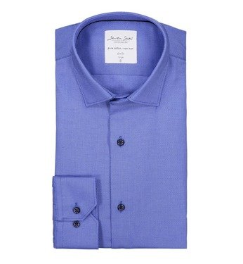 Dobby Royal Oxfordlong Sleeve Slim Fit French Blue brand, blue