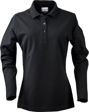 Polo shirt for women Surf Lady L/S by Printer - Black.