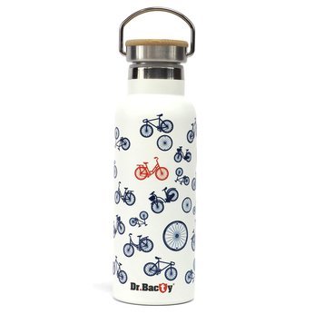 Steel thermal bottle Dr. Bacty Bicycles - white
