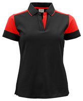 T-Shirt Polo Prime Polo Lady von der Marke Printer - Schwarz - Rot.