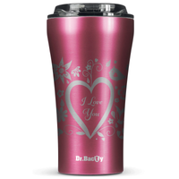 Dr.Bacty Apollo 2.0 thermischer Kaffeebecher - 360 ml - Rosa -  I love You