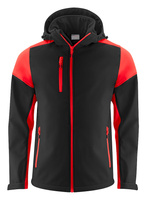 Softshell mit abnehmbarer Kapuze Prime Softshell von der Marke Printer - Schwarz - Rot