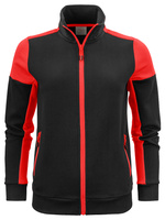 Reißverschluss-Sweatshirt Prime Sweatvest Lady von der Marke Printer - Schwarz – Rot