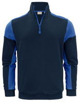 Two-tone Half Zip Prime Halfzip Sweater by Printer brand - Navy Blue - Blue.