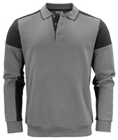 Zweifarbiger Polo-Style Prime Polosweater von der Marke Printer - Grau - Schwarz.