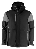 Zweifarbige gefütterte Softshelljacke Prime Padded Softshell von Printer - Schwarz - Grau.