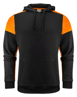 Zweifarbiger Kapuzenpullover Prime Hoodie von der Marke Printer - Schwarz - Orange.