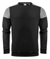 Two-tone Prime Crewneck sweatshirt by Printer brand - Black - Beige.