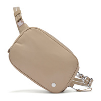 Small 2-in-1 anti-theft women's handbag Pacsafe W - beige