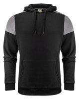 Zweifarbiger Kapuzenpullover Prime Hoodie von der Marke Printer - Schwarz - Grau.