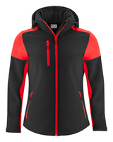 Softshell z odpinanym kapturem Prime Softshell Lady marki Printer - Czarno - czerwony